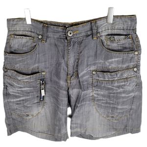 MOD | lightweight tencel grunge zipper detail shorts